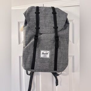 Herschel Supply Company Grey Fabric Backpack with Black Straps
